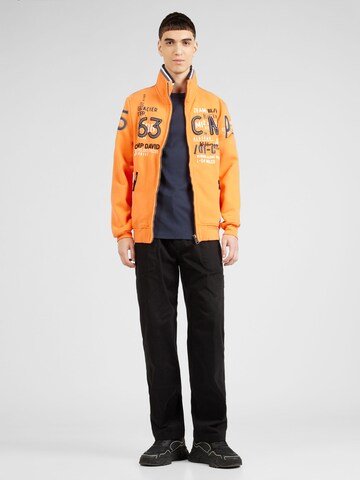 CAMP DAVID - Sudadera con cremallera 'Alaska Ice Tour' en naranja