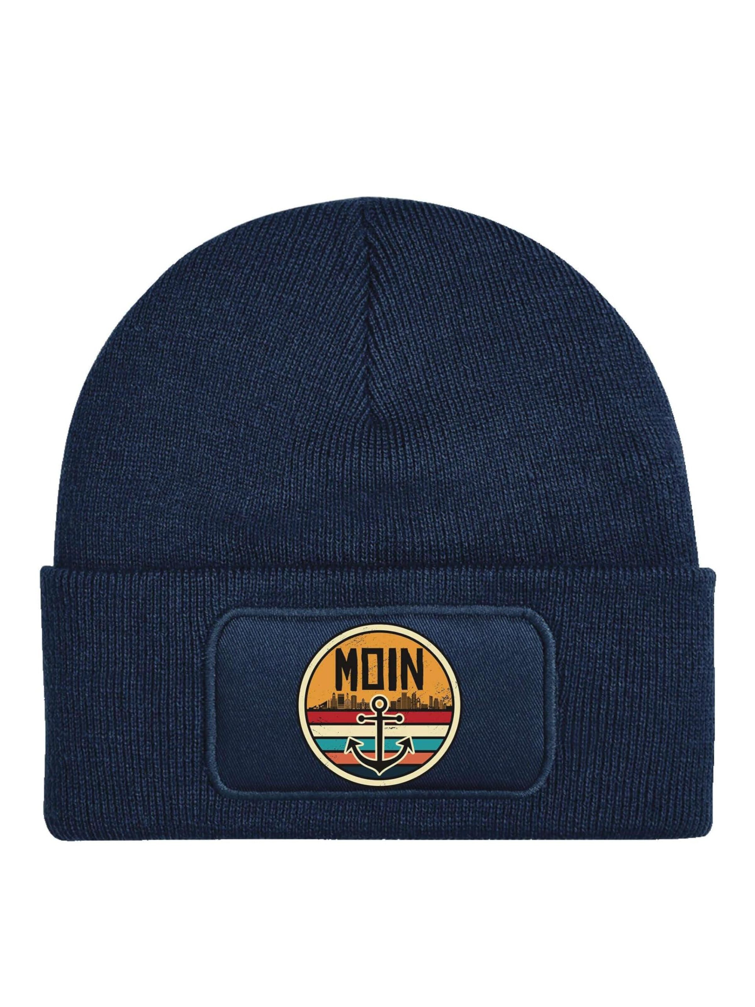 Youth Designz Mütze 'Moin Anker'‌‌‌‌‌‌‌ in Blau: Vorderseite