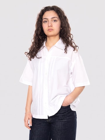Carhartt WIP Bluzka 'W' S/S Belmont Shirt White' w kolorze biały: przód