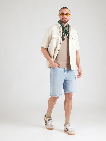 CAMP DAVID Regular fit Button Up Shirt in Beige