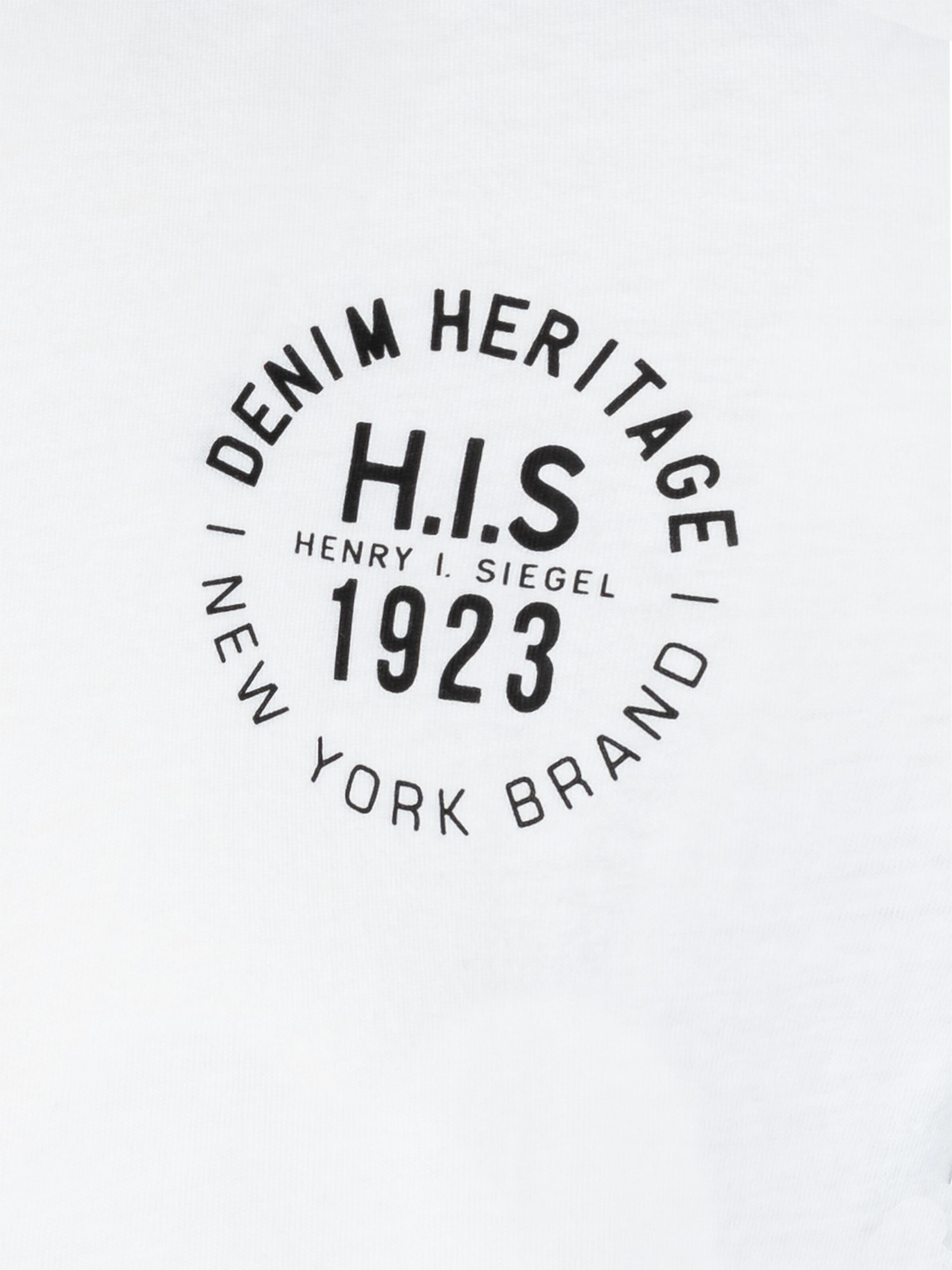 T-Shirt ' Denim Heritage 1923 ' H.I.S en blanc