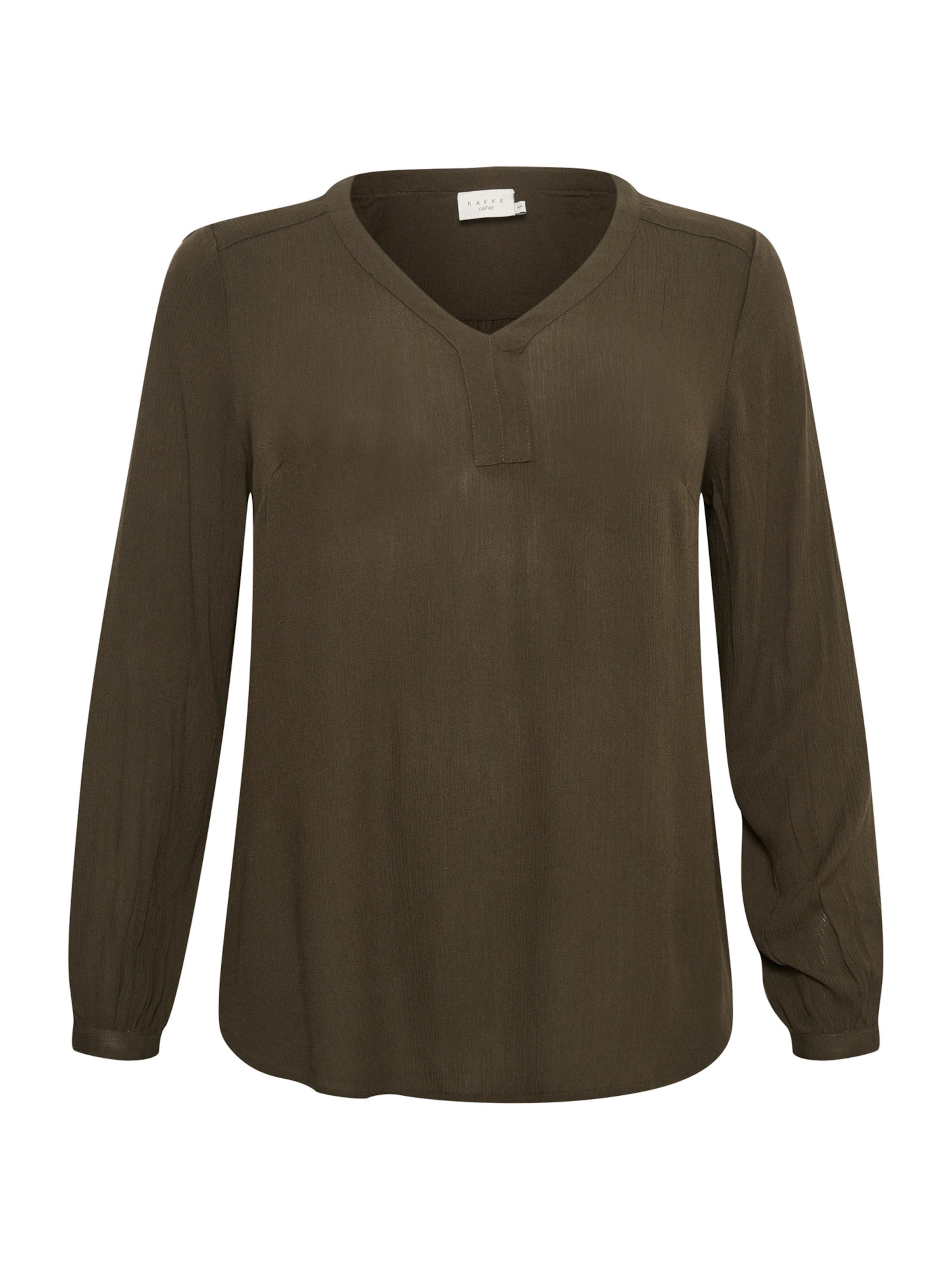 KAFFE CURVE Μπλούζα 'Ami' σε πράσινο: μπροστά