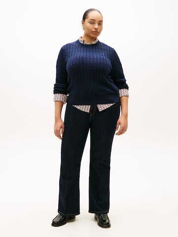 Pulover de la Tommy Hilfiger Curve pe albastru