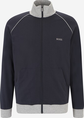 BOSS Sweatvest in Blauw: voorkant