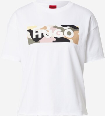 HUGO T-shirt i vit: framsida