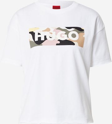 HUGO Red - Camiseta en blanco: frente