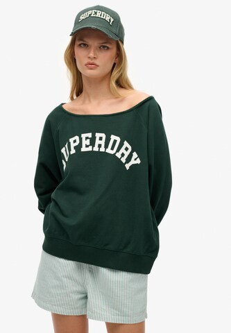 Superdry Sweatshirt in Groen: voorkant