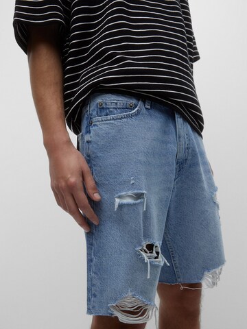 Regular Jeans de la Pull&Bear pe albastru