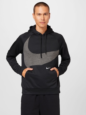 NIKE Sport sweatshirt i svart: framsida