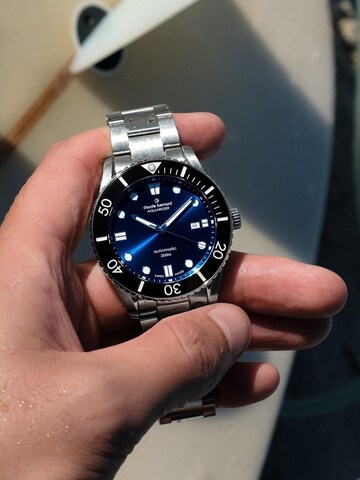 Claude Bernard Analoguhr 'Aquarider Automatic'‌‌‌ in Blau