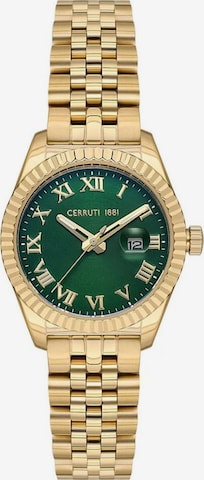 Montre à affichage analogique 'Cerruti 1881 - Date watch Baccio - Quartz watch movement - Watch case width: 36 mm' CERRUTI 1881 en vert : devant