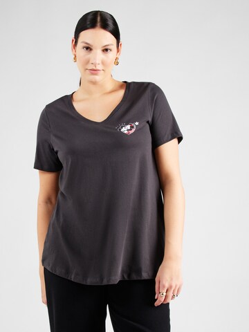 ONLY Carmakoma Shirt 'CARMickey' in Grey: front