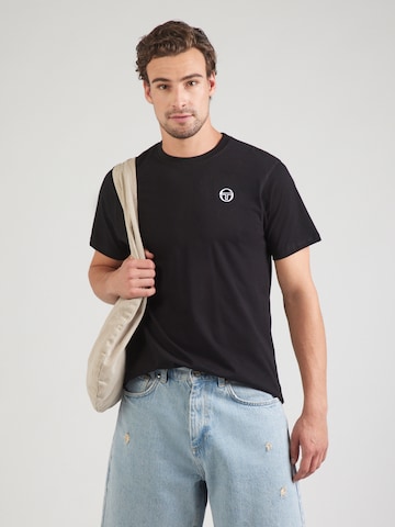 Sergio Tacchini Μπλουζάκι 'MATTIA' σε μαύρο: μπροστά