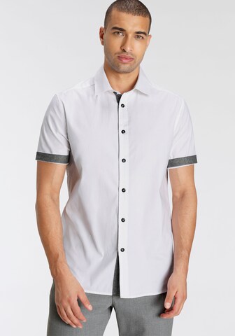 Bruno Banani Regular fit Button Up Shirt in White: front