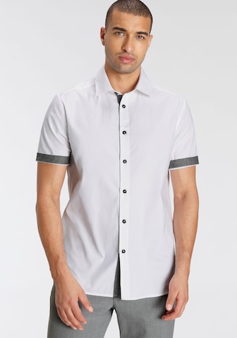 BRUNO BANANI Regular fit Button Up Shirt in White: front