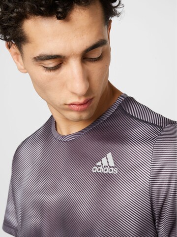 ADIDAS SPORTSWEAR Performance Shirt 'Own The Run Colorblock' in Grey