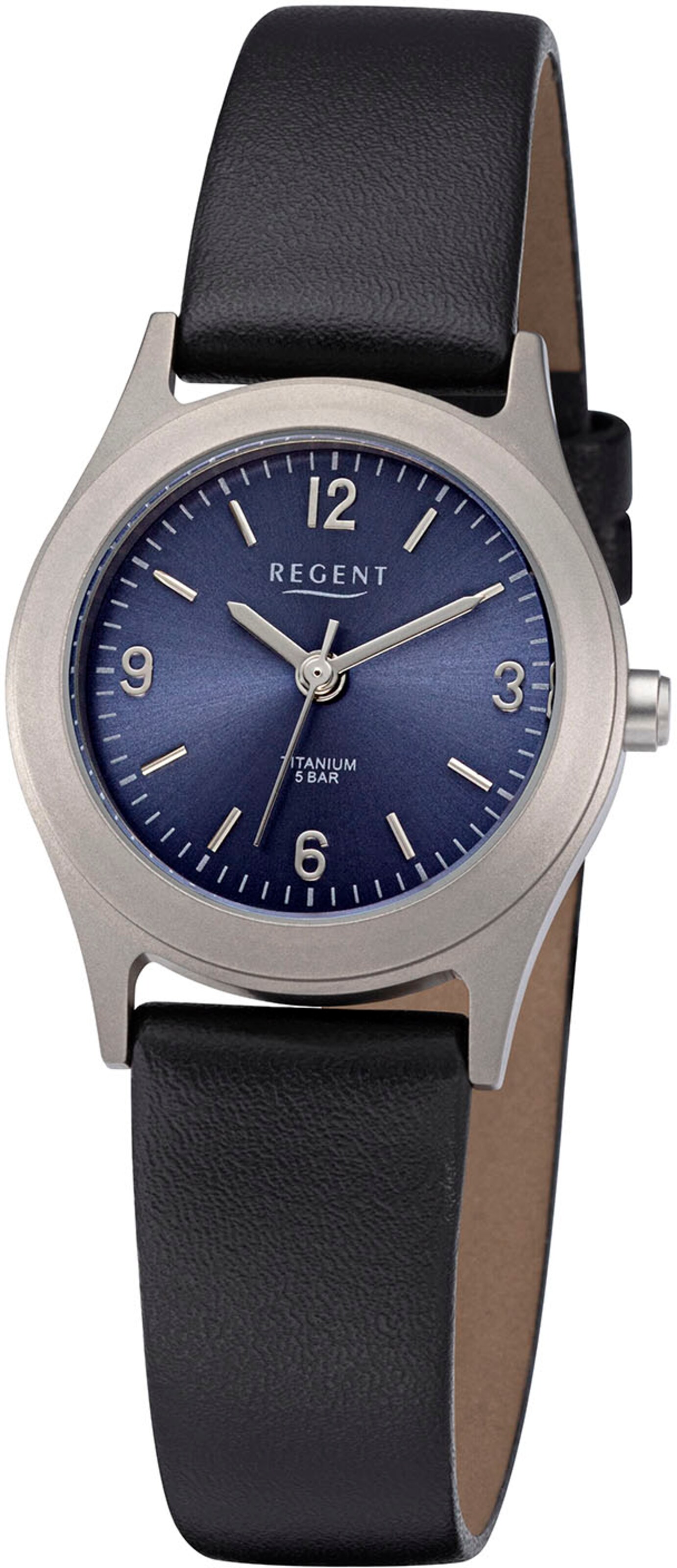 REGENT Analog Watch in Black: front