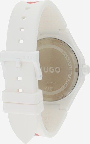 HUGO Red Analógové hodinky '#LIT FOR HIM' - biela
