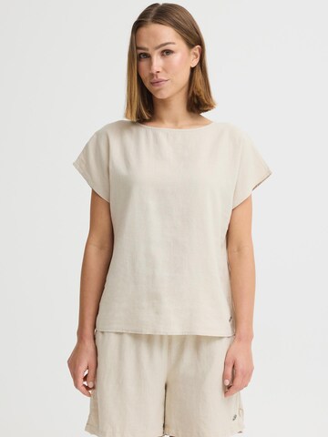 Camicia da donna ' OXArnora ' di Oxmo in beige: frontale