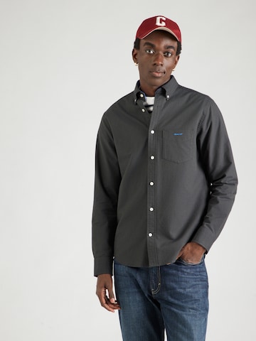 GANT Regular fit Srajca | črna barva: sprednja stran