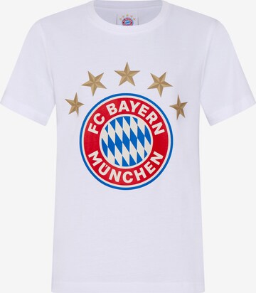 FC BAYERN MÜNCHEN Shirt 'Logo' in White: front