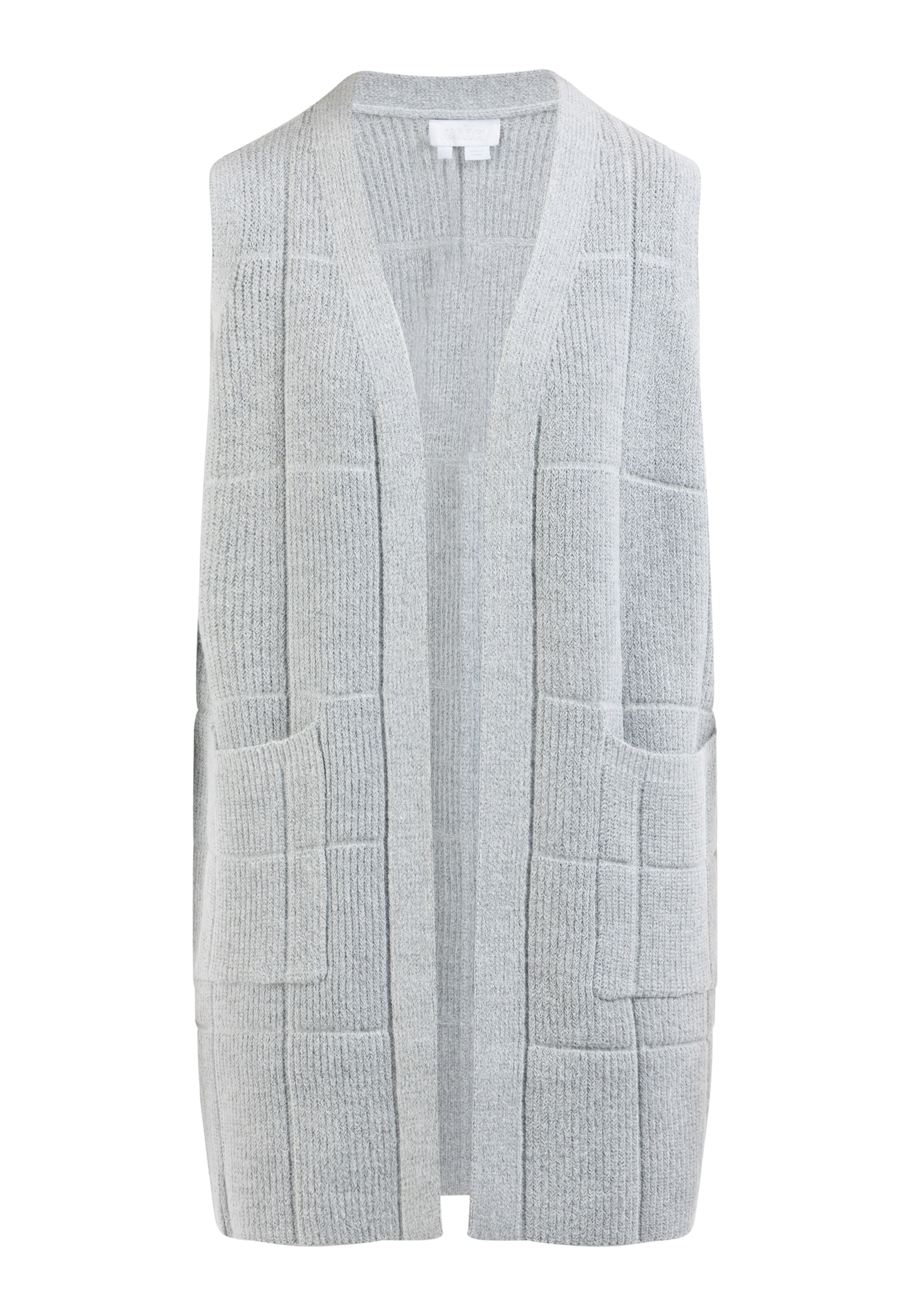 usha WHITE LABEL Жилетка в Серый: спереди