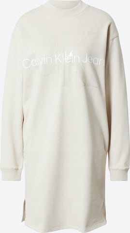 Calvin Klein Jeans Рокля в бежово: отпред
