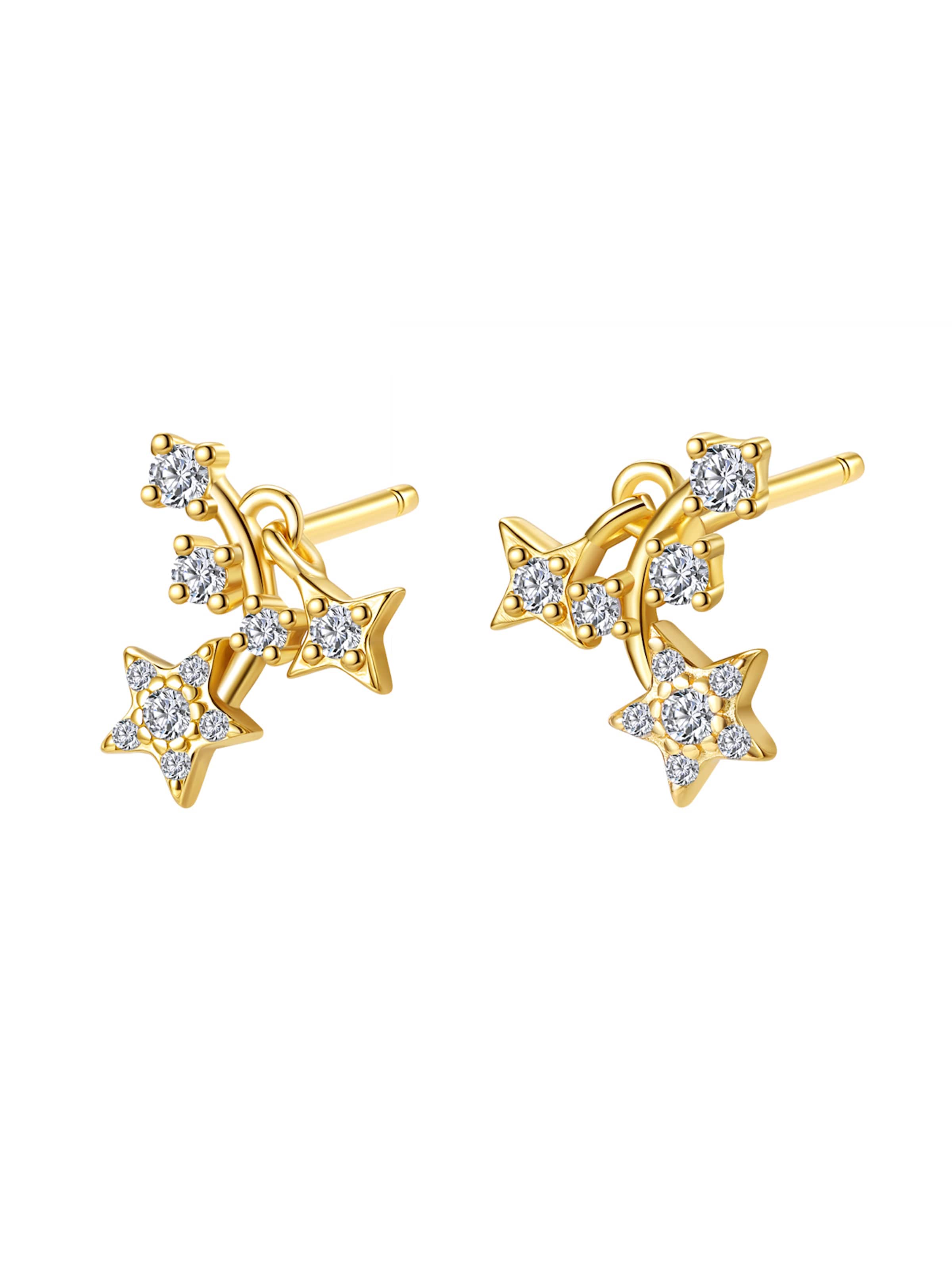 Boucles d'oreilles 'Falling Star' Hey Happiness en or