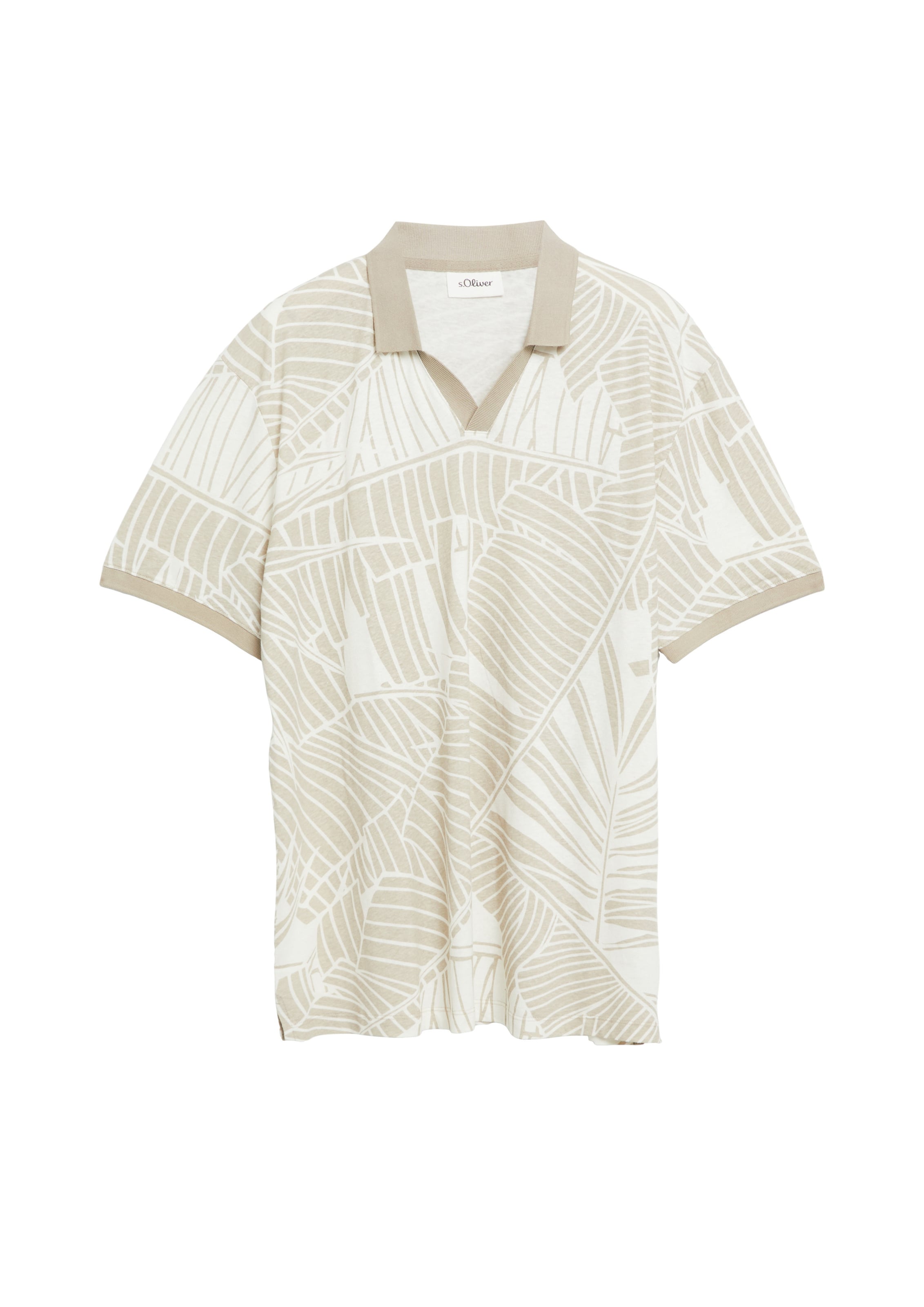s.Oliver Shirt in Beige: voorkant