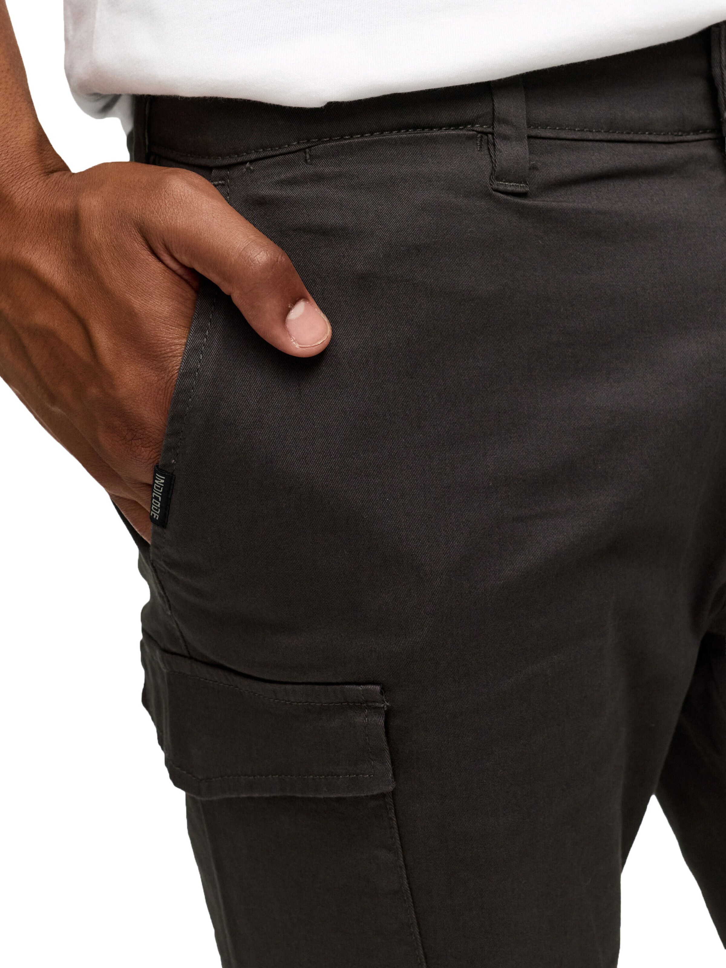 INDICODE Regular Cargo Pants 'Indicode Laulax' in Grey