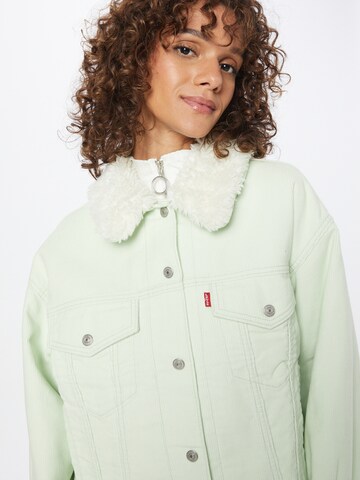 LEVI'S ® Kurtka przejściowa 'Sherpa Baby Baggy Trucker Jacket' w kolorze zielony