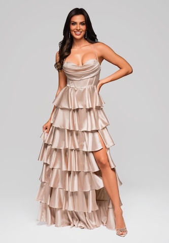 Ombre Avondjurk in Beige