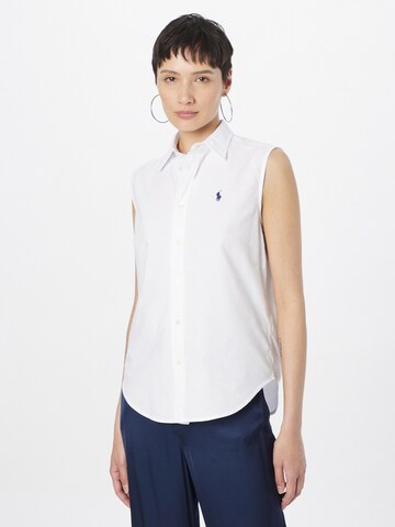 Chemisier Polo Ralph Lauren en blanc : devant