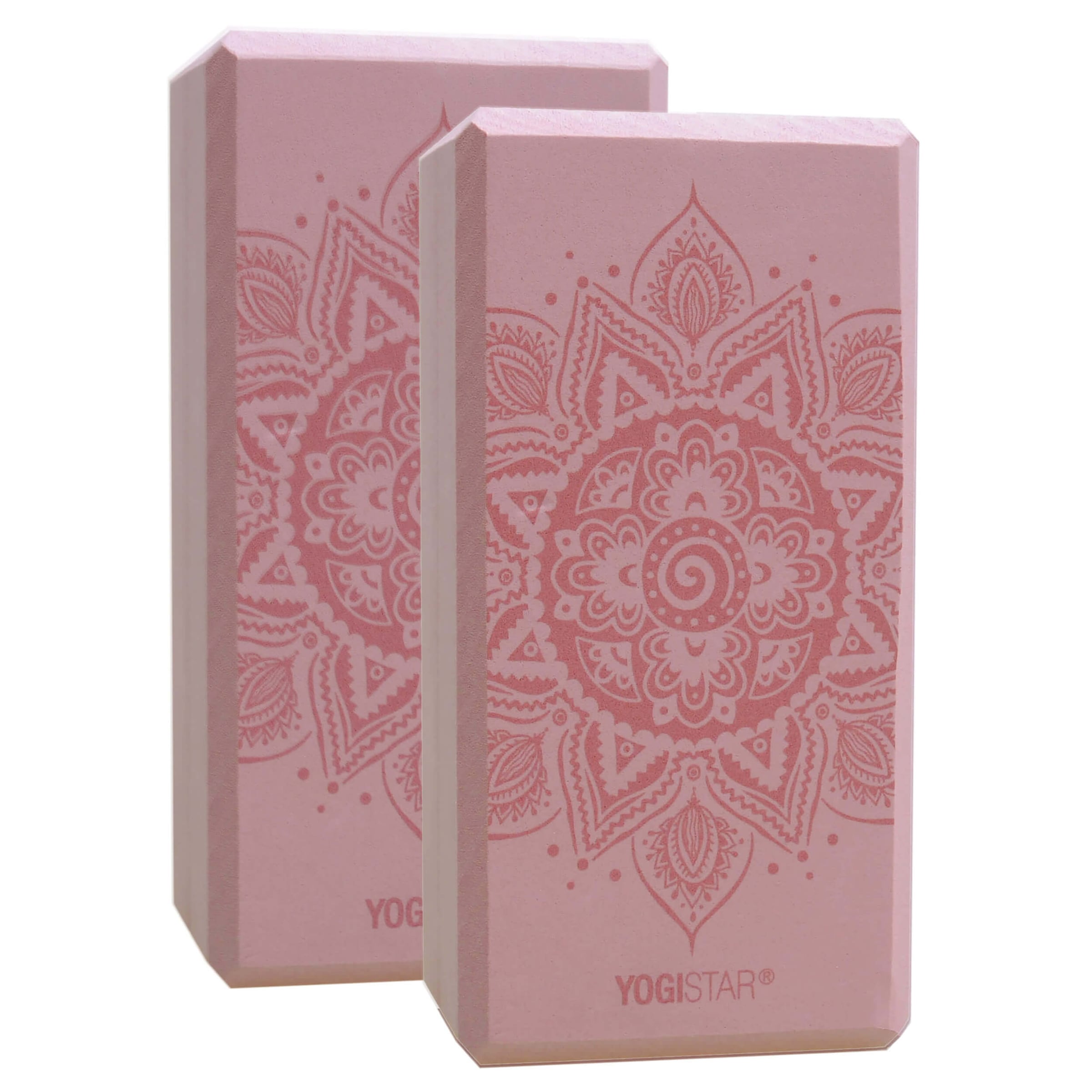 YOGISTAR.COM Yogablock 'Art Collection' in Pink: Vorderseite