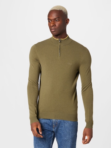 BOSS Black Sweater 'Barlo' in Green: front