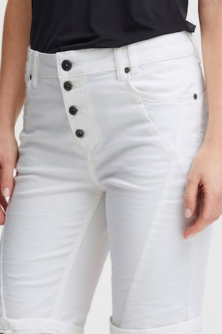 PULZ Jeans Regular Pants 'Rosita' in White