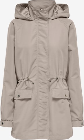 JDY Between-Seasons Parka 'NEW HAZEL' in Grey: front