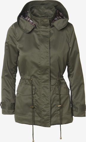 KOROSHI Between-seasons parka in Green: front