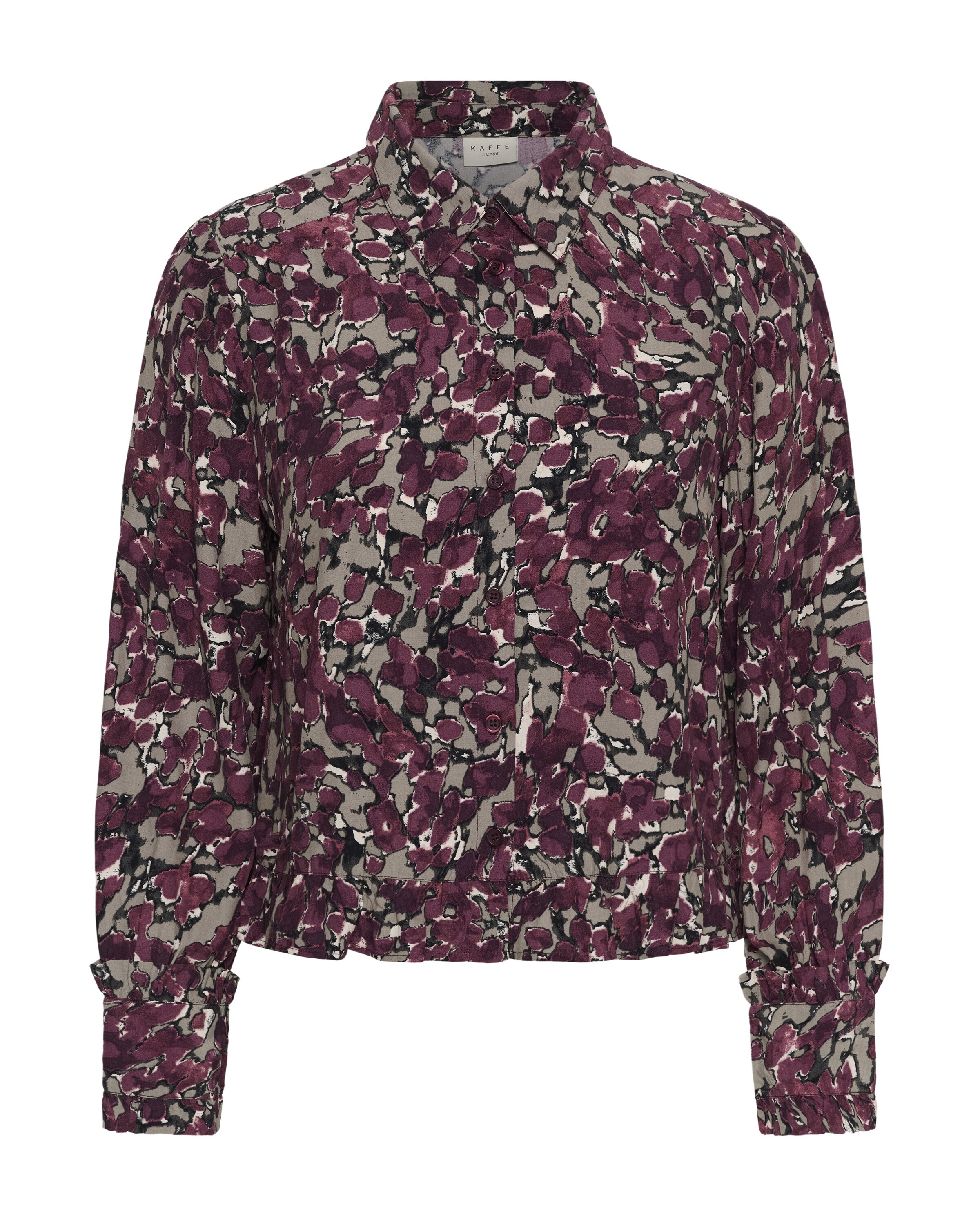 KAFFE CURVE Bluse 'KCMaggie' i brun: forside