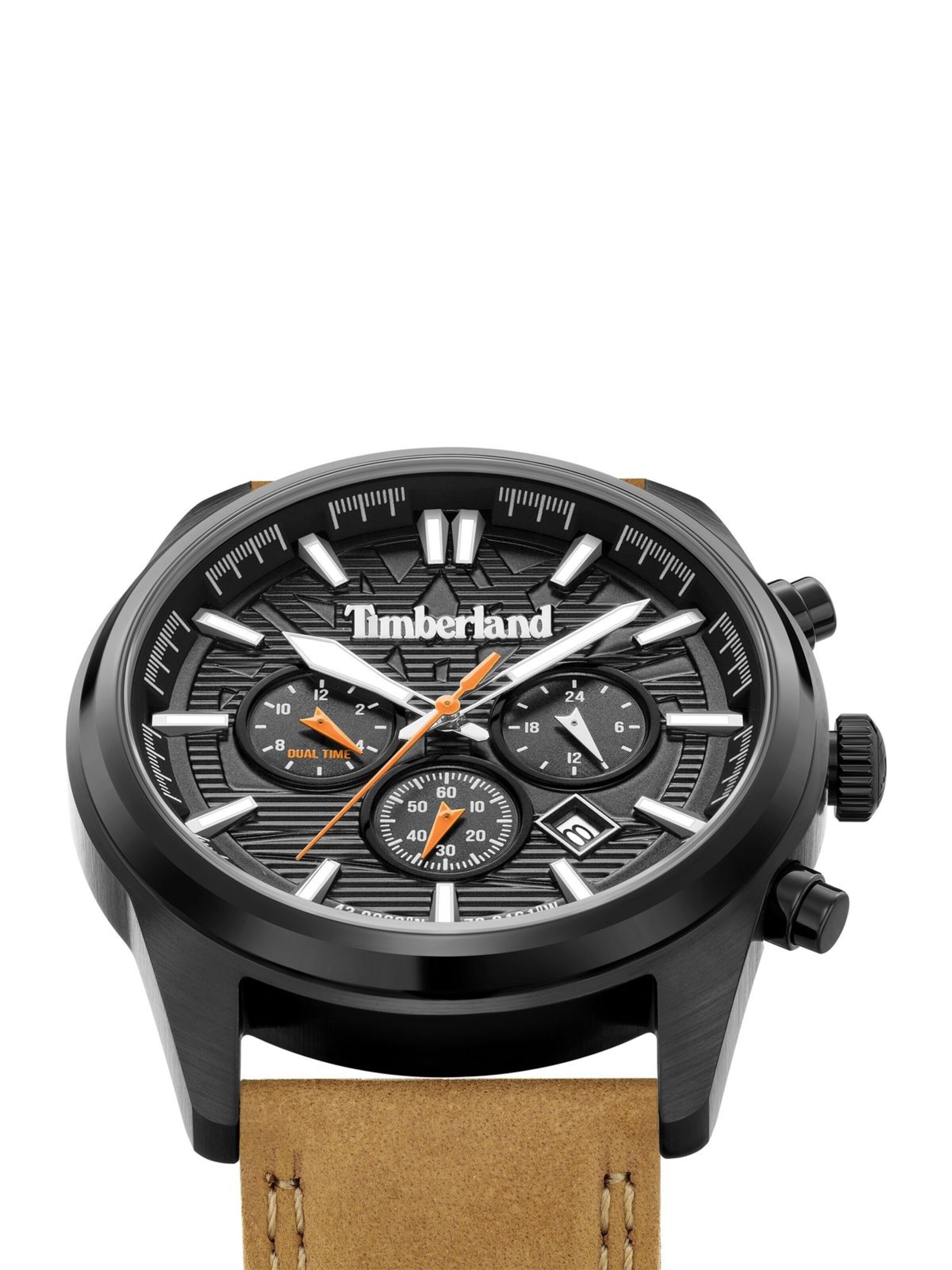 TIMBERLAND Analoguhr 'Duo-time watch Bridge - Extension'‌‌‌‌‌‌‌‌ in Braun