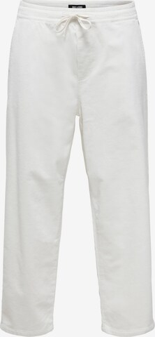Only & Sons Lużny krój Spodnie 'Laus' w kolorze biały: przód