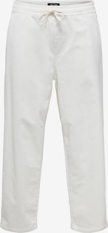 Only & Sons Loosefit Byxa 'Laus' i vit: framsida