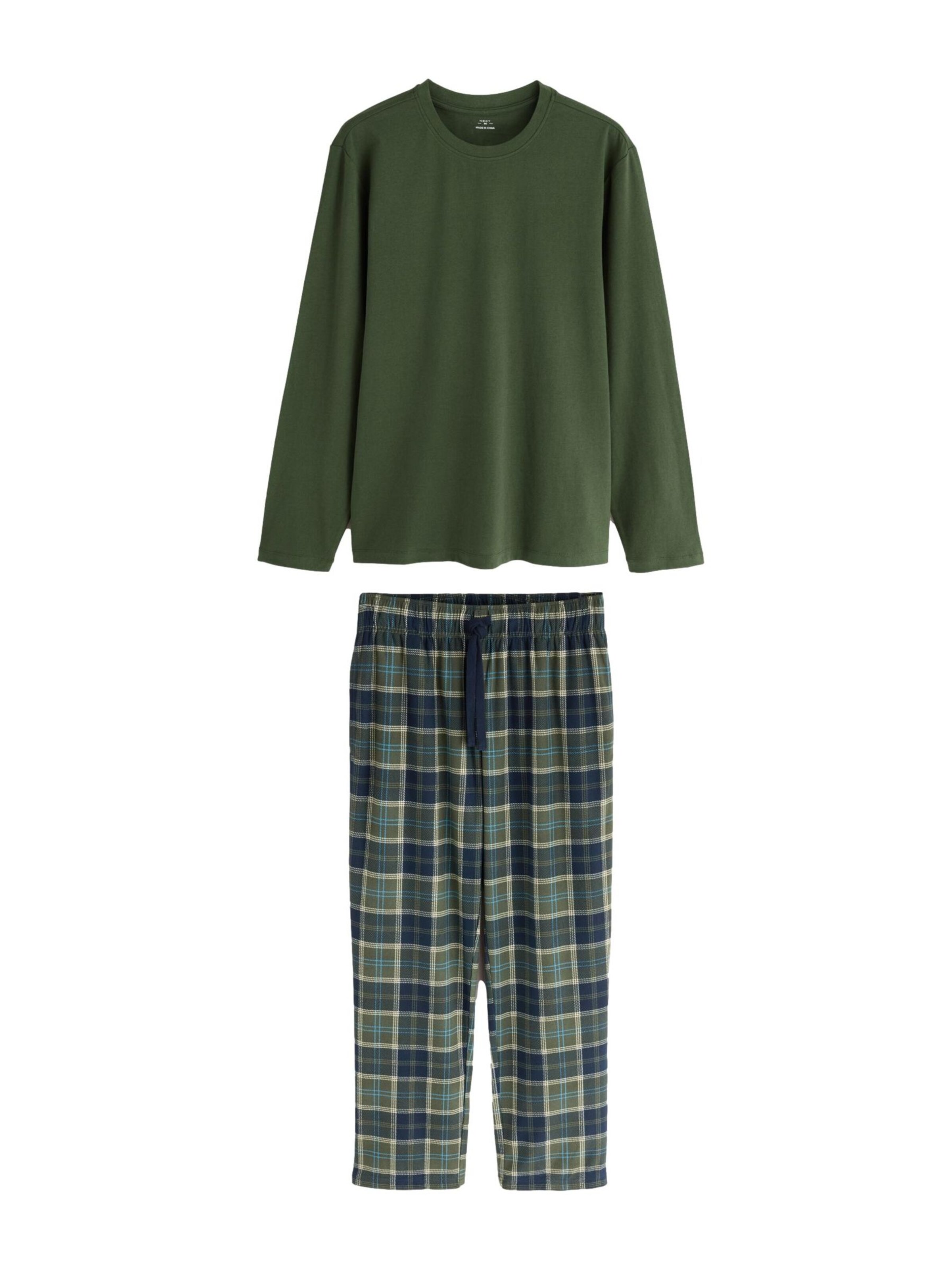 Pijama lungă de la Next pe verde: față