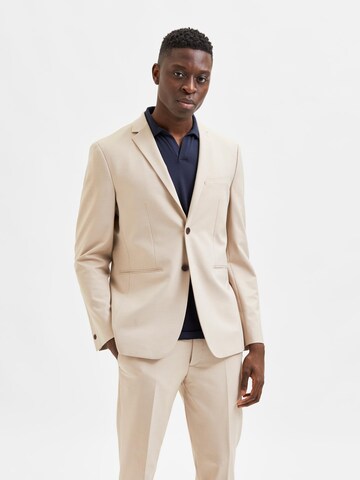 SELECTED HOMME Regular Fit Sakko 'Josh' in Beige: predná strana