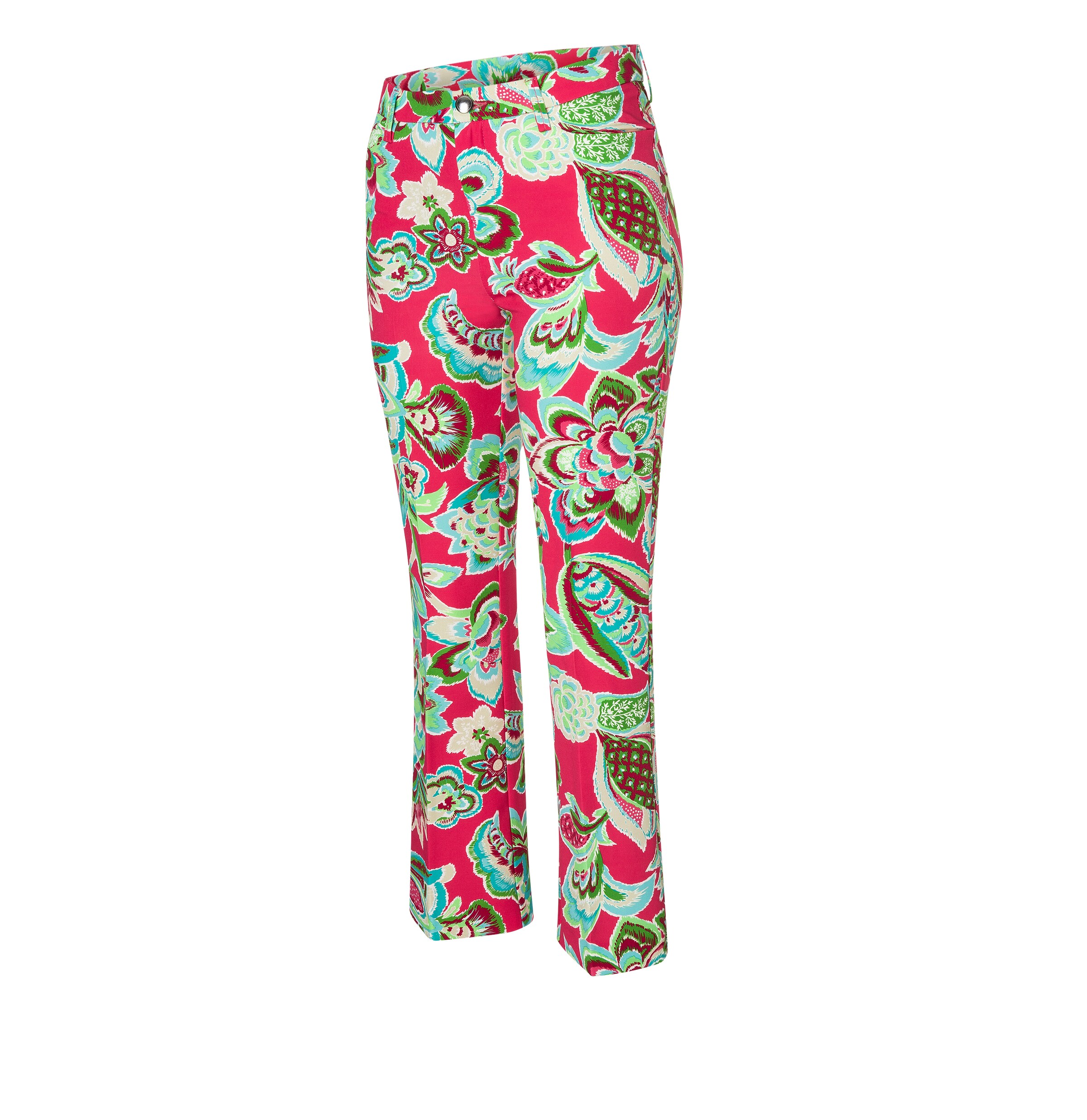 MAC Flared Pleated Pants 'Aida Kick' in Pink