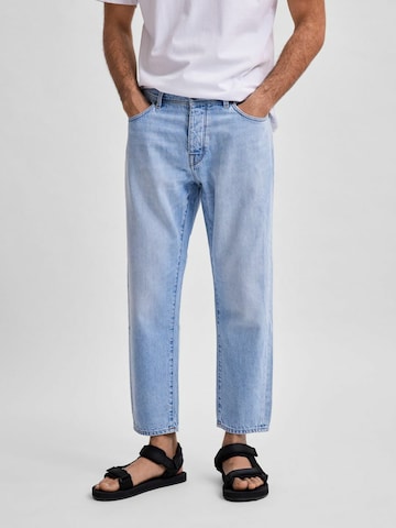 Regular Jean 'Aldo' SELECTED HOMME en bleu : devant