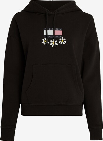 Tommy Jeans Sweatshirt 'Daisy' i svart: framsida