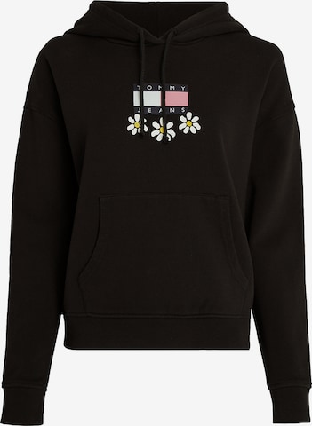 Tommy Jeans Sweatshirt 'Daisy' in Black: front