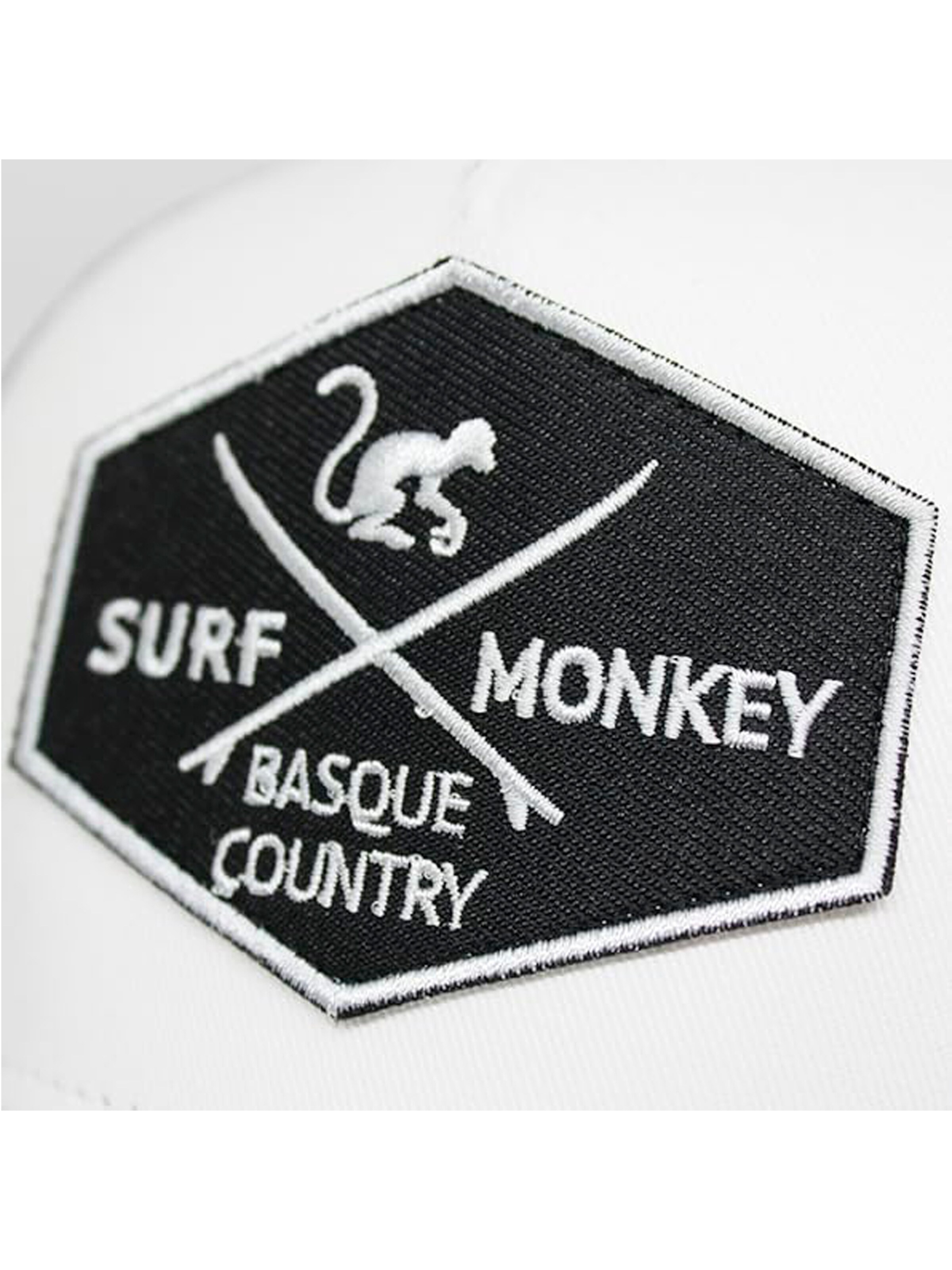 Surf Monkey Athletic Cap in White