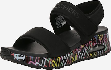 SKECHERS Sandaalit 'Uno' värissä musta: etupuoli